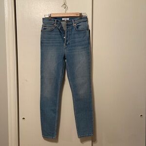 NWT Re/Done 90s high rise light wash ankle crop jeans sz 26